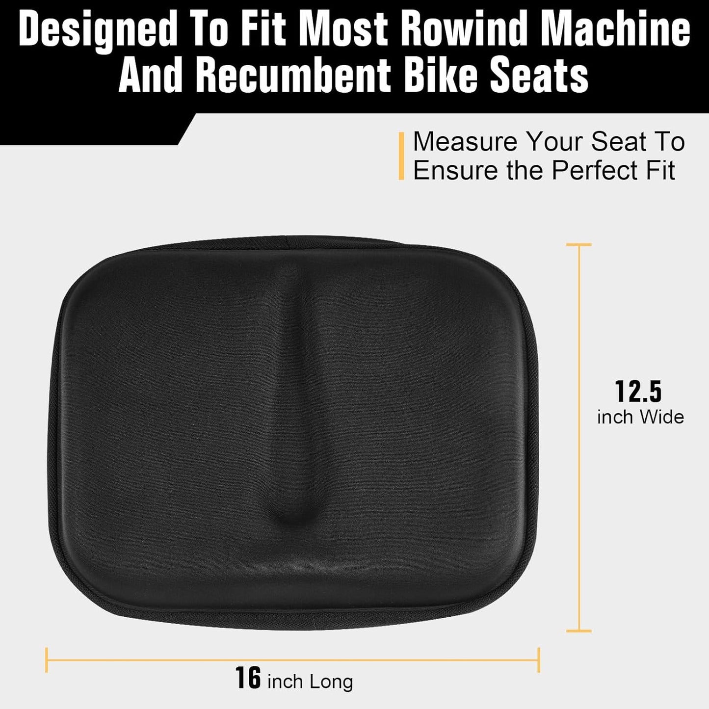 Zacro Oversized Exercise Bike Seat Cushion for Recumbent Bike, 16 x 12.5in