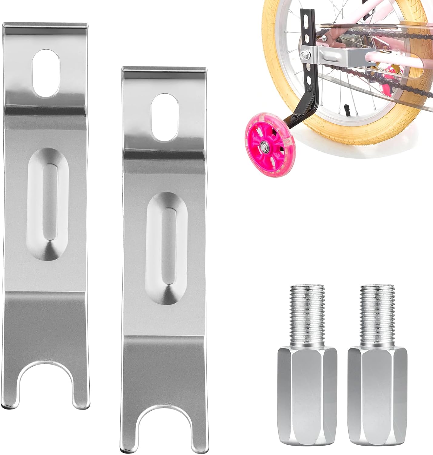 Zacro Axle Extenders for Training Wheels, Stabiliser Extension Bolts for 12  14 16 18 20 inch Wheel Kids Bikes Mountain Bikes, Training Wheels