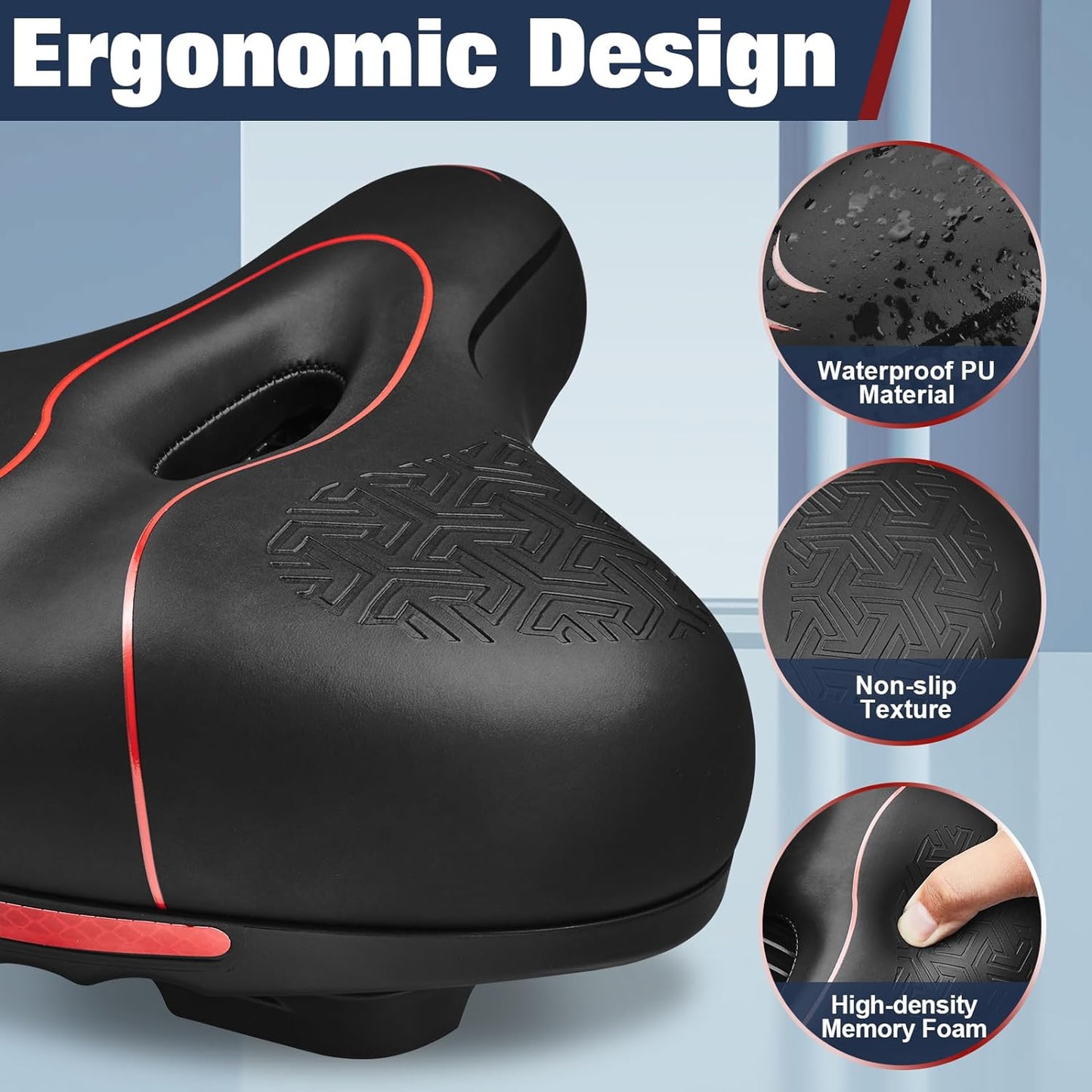 Wide Bicycle Seat Fit for Peloton Bike & Bike+, Outdoor Bike