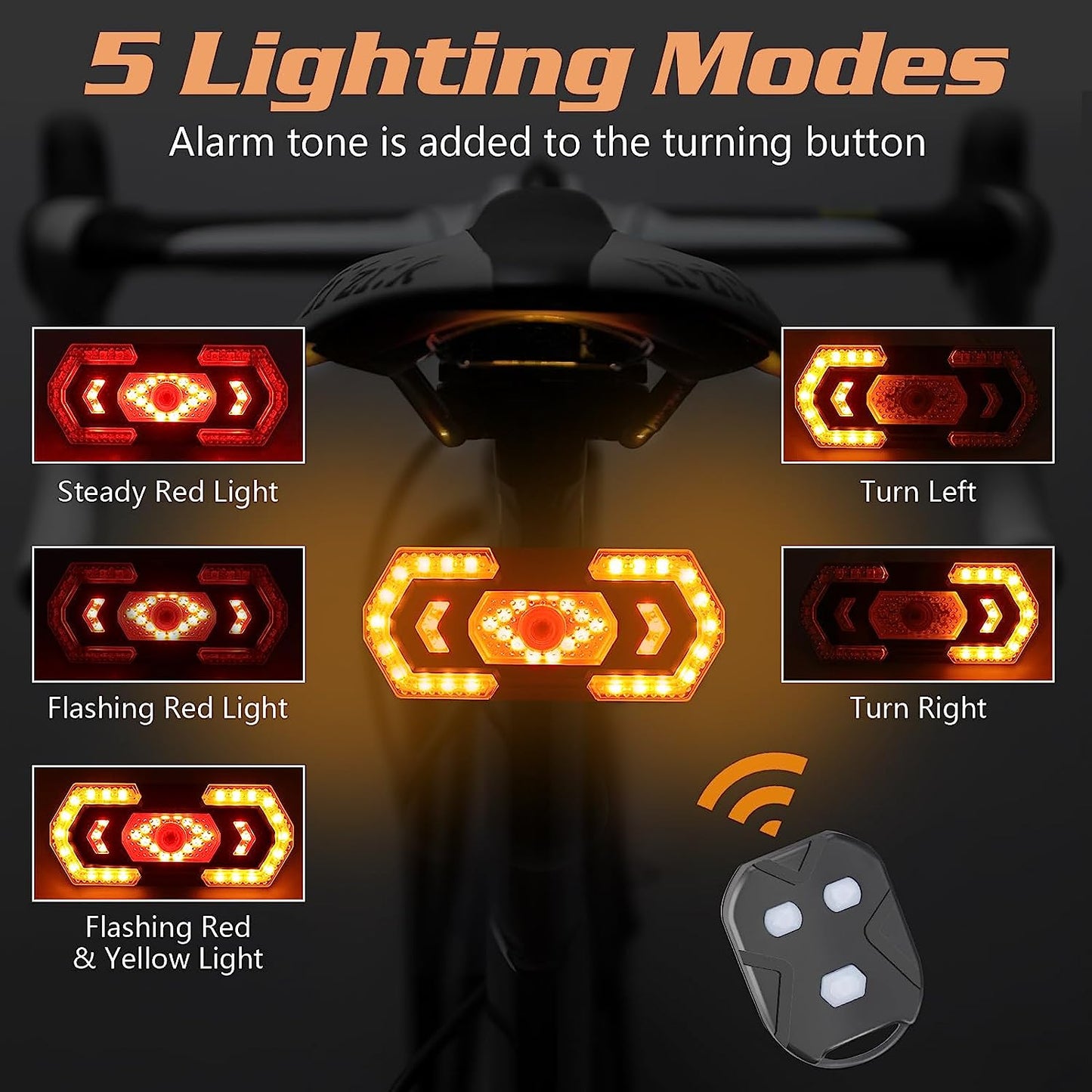 Bike Tail Light with Turn Signals