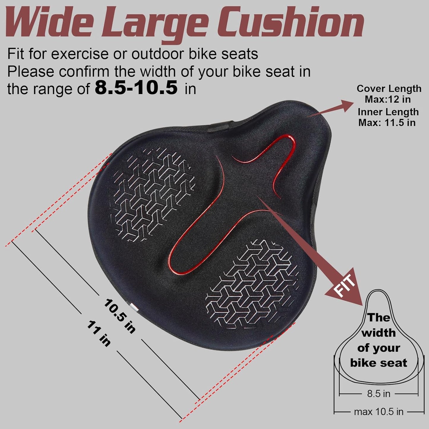 Wide Bike Seat Cushion