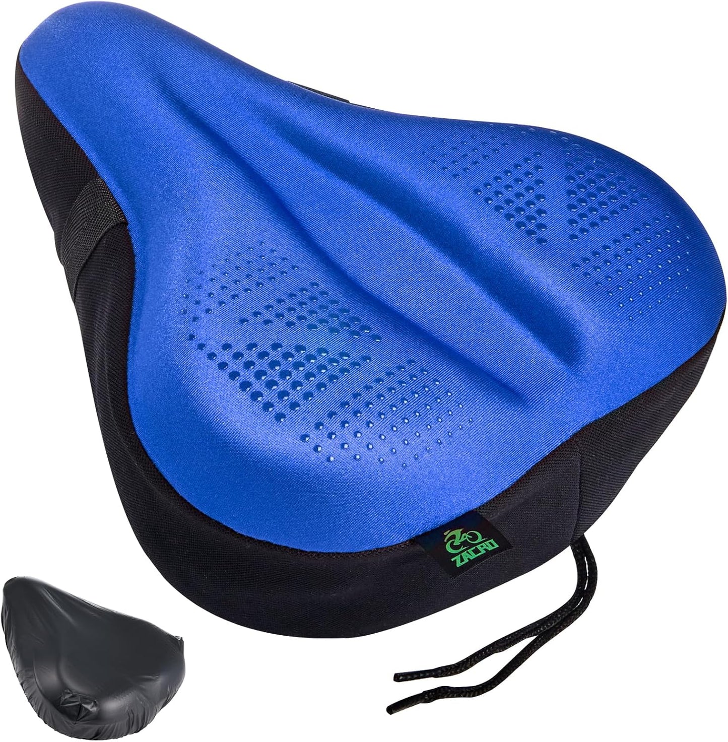 Zacro Bike Seat Cushion - Padded Gel Bike Seat Cover for Men & Women, Padding Bicycle Saddle fit with Peloton/Spin Stationary Exercise/Mountain Road Cycling Bike