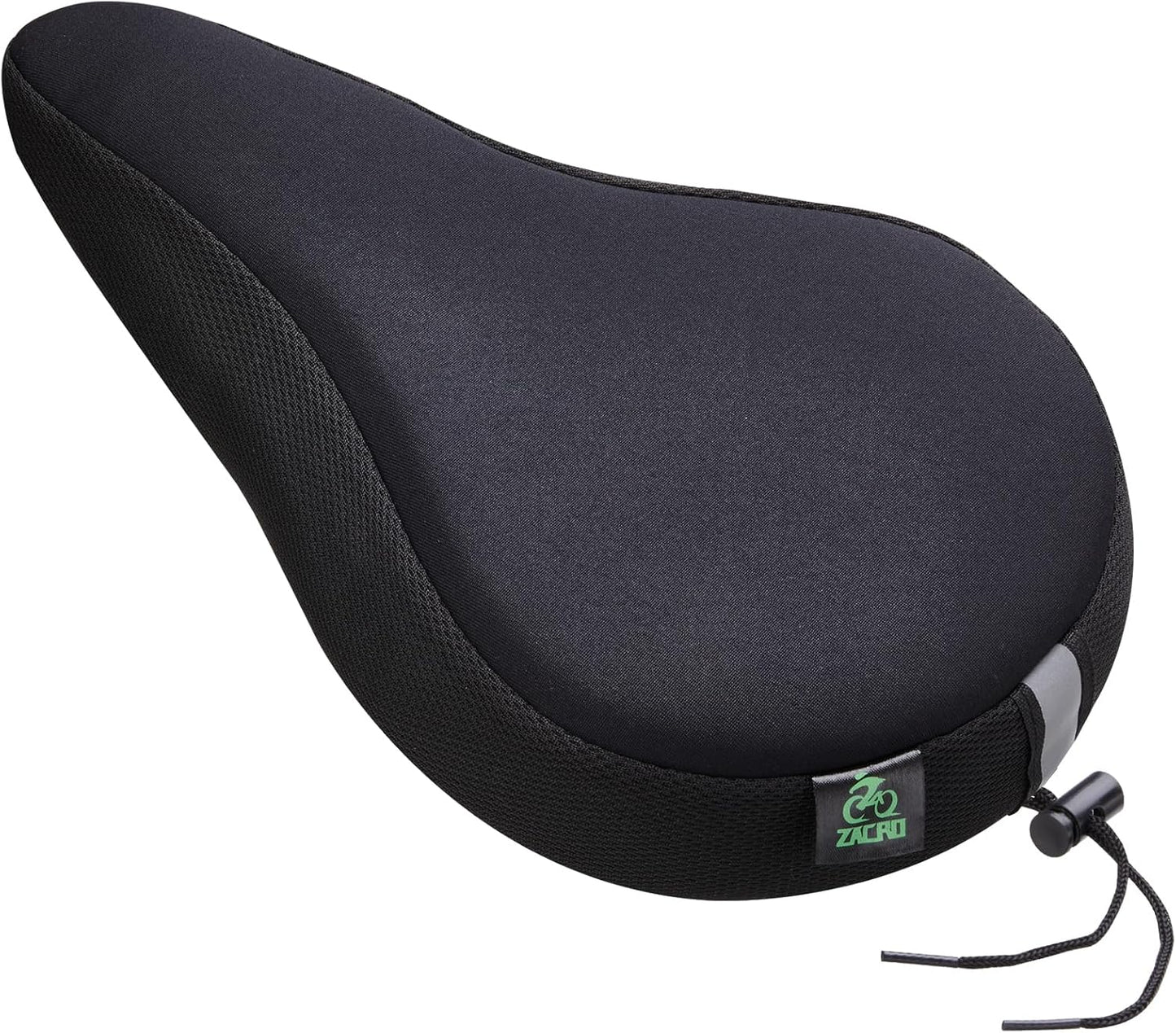 Zacro Bike Seat Cushion, Gel Padded Bike Seat Cover Extra Soft, Adjustable Bicycle Cover for Men & Women Comfort, Compatible with Peloton Stationary Exercise, Mountain and Road Bicycle Seats