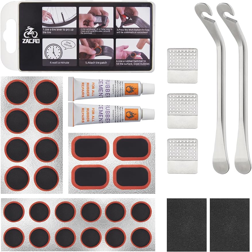 34 PCS Bike Tire Repair Kit, for Mountain MTB BMX Road Cycling Ebike Scooter