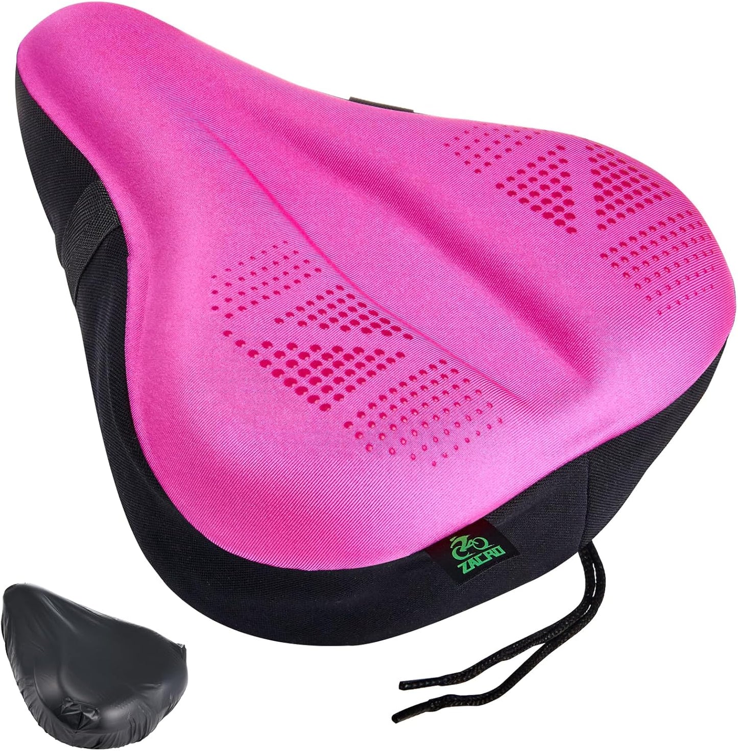 Zacro Bike Seat Cushion - Padded Gel Bike Seat Cover for Men & Women, Extra Padding Bicycle Saddle fit with Peloton/Spin Stationary Exercise/Mountain Road Cycling Bike