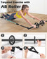 Zacro Pilates Bar with Resistance Bands, Pilates Bar with Ab Roller for Abs Workout, with 30/40/50 LBS Resistance Bands, Portable Home Gym Yoga Pilates Bar Kit for Full Body Workouts for Women and Men
