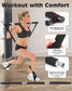 Zacro Pilates Bar with Resistance Bands, Pilates Bar with Ab Roller for Abs Workout, with 3 Level Resistance Bands, Portable Home Gym Yoga Pilates Bar Kit for Full Body Workouts for Women and Men