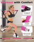 Zacro Pilates Bar Kit with Resistance Bands, 3-Section Pilates Bar with Adjustable Strap, Door Anchor, Handles and Foot Strap, Portable Home Gym Pilates Resistance Bar Kit for Full Body Workouts