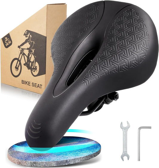 Zacro Bike Seat with Memory Foam 2.0 I Bicycle Seat for Men and Women I Mountain Bike Saddle Cushion Waterproof with Smart Zone-Concept [Cooling Airflow-System], Seat for Exercise, BMX, MTB & Road