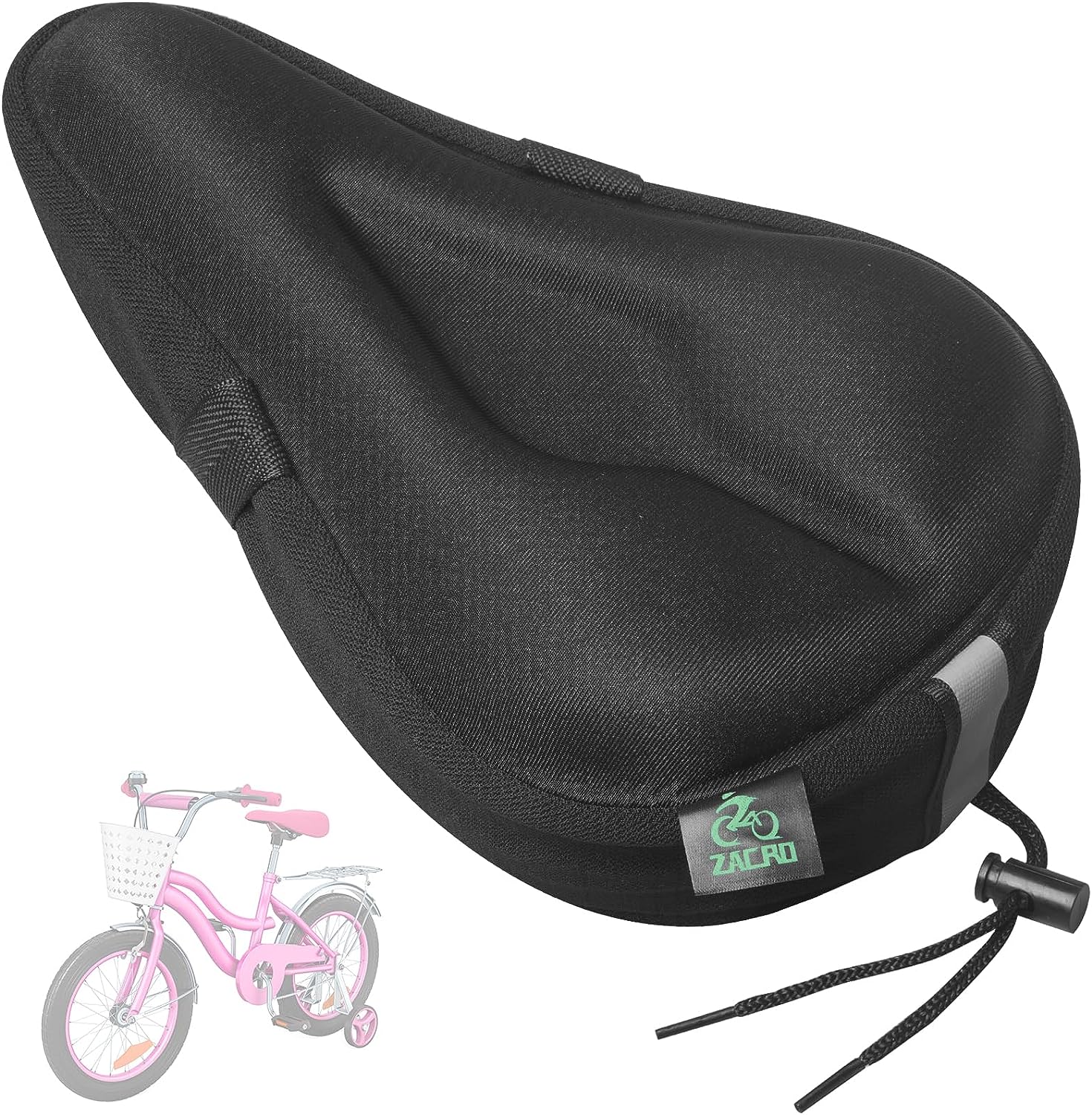 Sahara Bike Saddle Gel Pad Zacro Gel Kids Bike Seat Cushion Cover