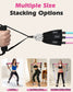 Zacro Pilates Bar Kit with Resistance Bands, 3-Section Pilates Bar with Adjustable Strap, Door Anchor, Handles and Foot Strap, Portable Home Gym Pilates Resistance Bar Kit for Full Body Workouts