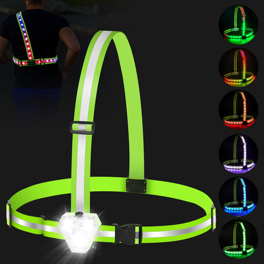 Zacro Single-shoulder Crossbody Reflective Vest with Lighting